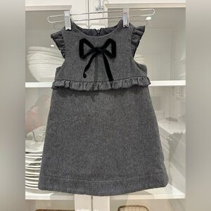 Little Marc Jacobs Gray Dress with Velvet Bow size 3